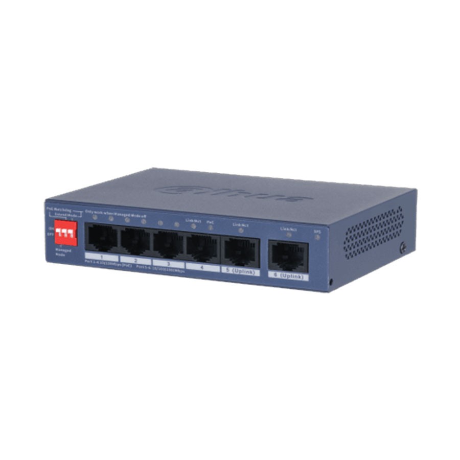 Dahua 6-Port Cloud Managed Desktop Switch with 4-Port PoE [DH-CS4006-4ET2GT-36]