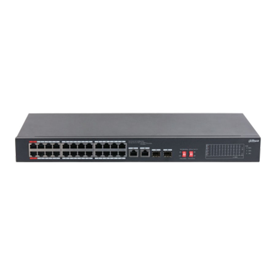 Dahua 26-Port Unmanaged Desktop Switch with 24-Port PoE [DH-S3226-24ET-240]