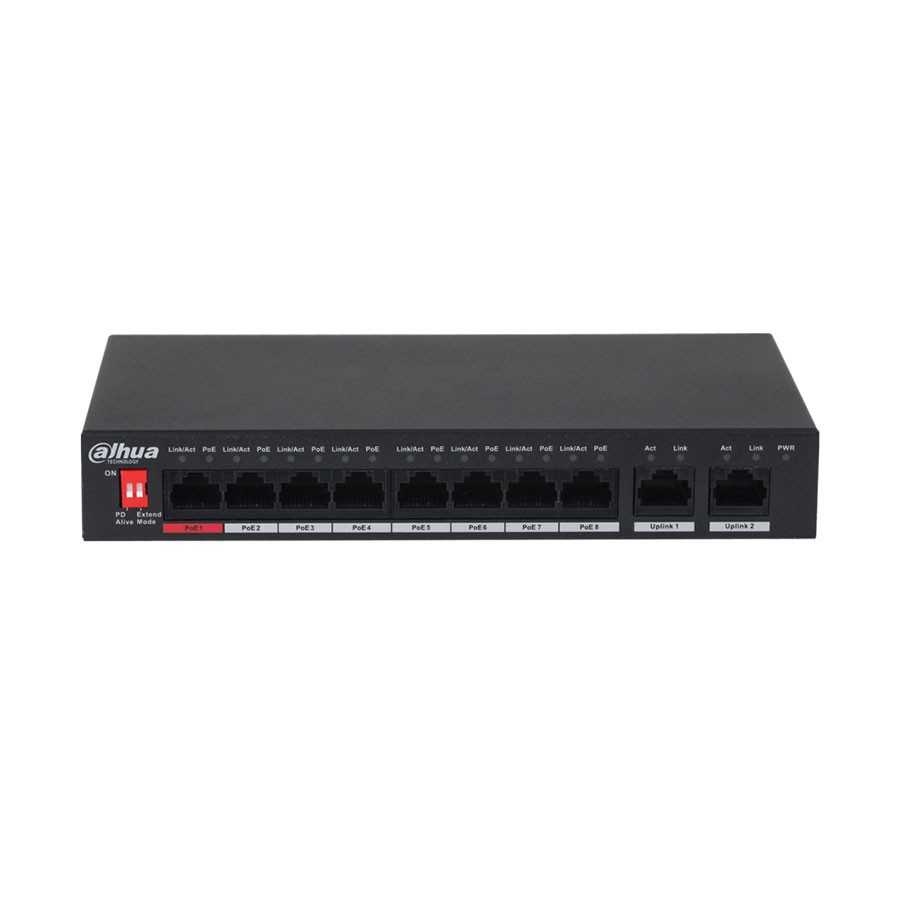 Dahua 10-Port Unmanaged Desktop Switch with 8-Port PoE [DH-PFS3010-8ET-96]