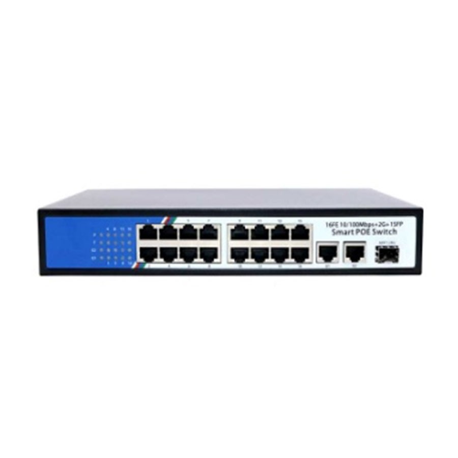 NetLink 16FE+2GE+1SFP Uplink [NLP-16F02G1S-N] (16+2+1 port |10/100)