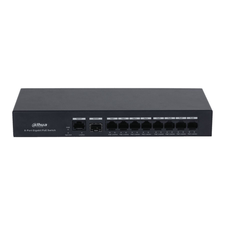 Dahua 10-Port Economical Gigabit Switch with 8-Port PoE [DH-PFS3110-8GT-65]