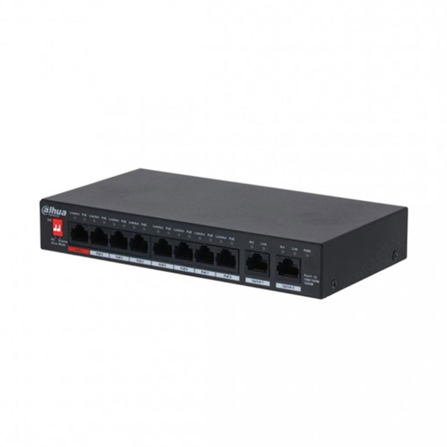 Dahua 10-Port Gigabit Desktop Switch with 8-Port PoE [DH-PFS3010-8GT-96]