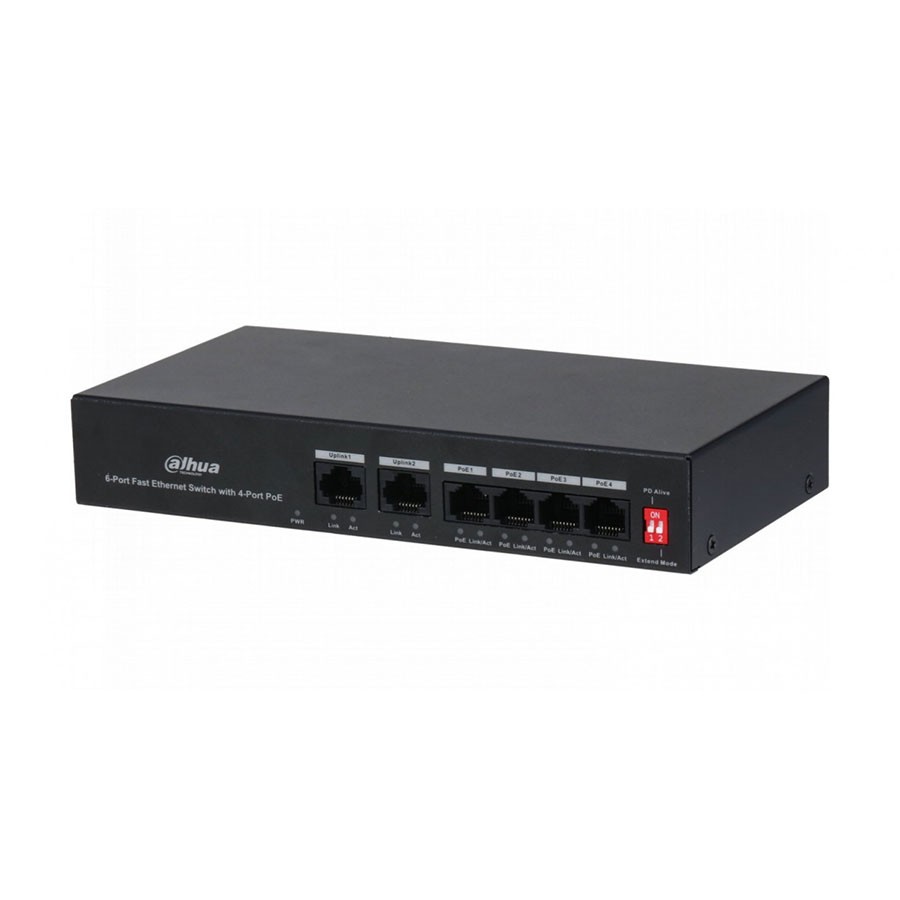 Dahua 6-Port Fast Ethernet Switch with 4-Port PoE [DH-PFS3006-4ET-36]